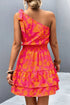 'Kiera' Printed Single Shoulder Dress - Celes Fashion